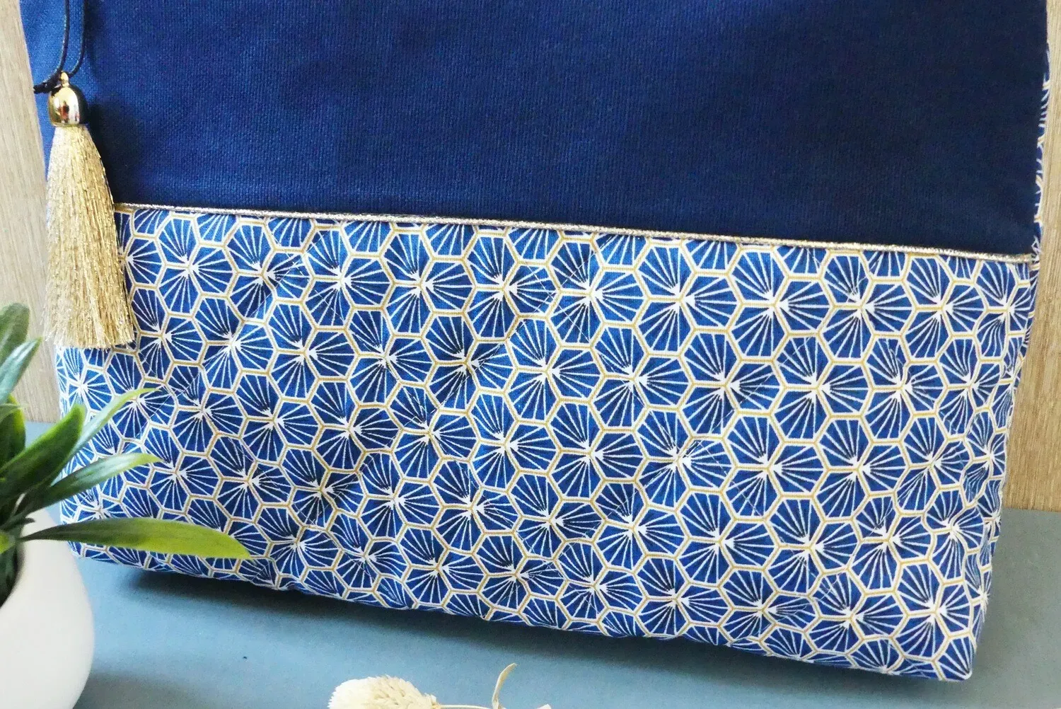 Trousse de toilette – Géométrique et Bleue – Image 3
